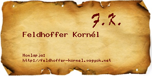 Feldhoffer Kornél névjegykártya